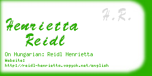 henrietta reidl business card